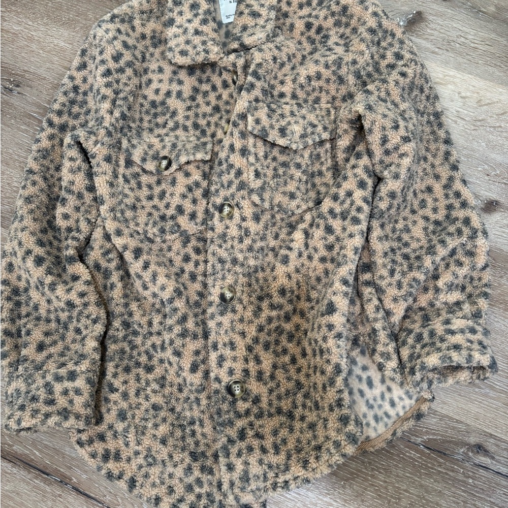 Abercrombie & Fitch Animal Print Fleece Jacket